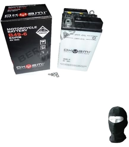 YUASA BATTERIE B49-6 aperto senza acido : Amazon.it: Auto e Moto